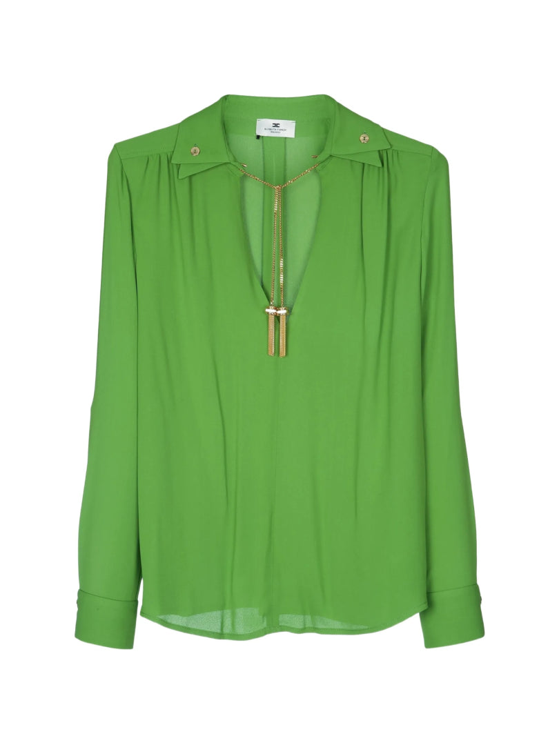 ELISABETTA FRANCHI BLOUSE CA15962 GROEN - 1