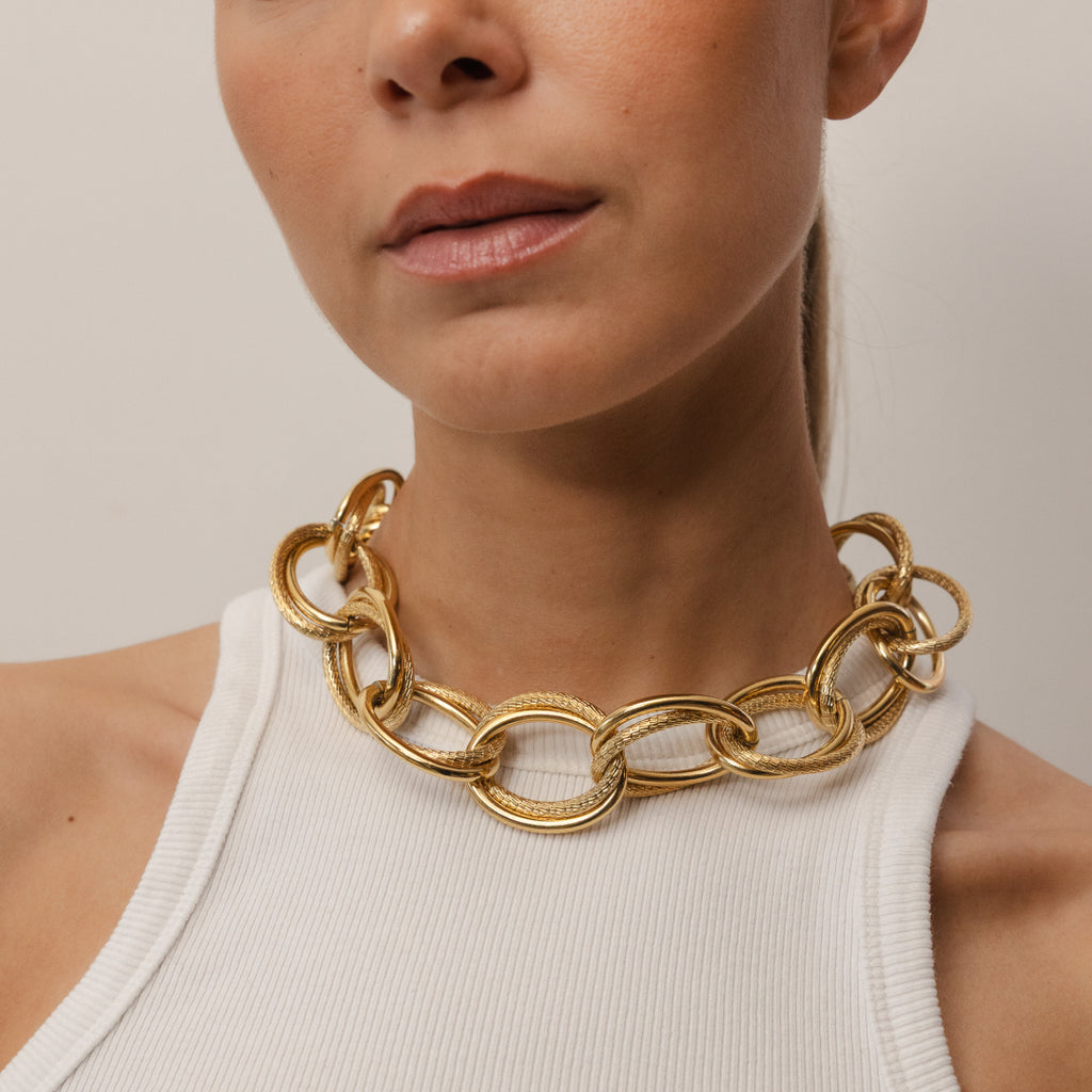 Souvenirs de Pomme NECKLACE NIKKIE DOUBLE GOLD GOUD - 1