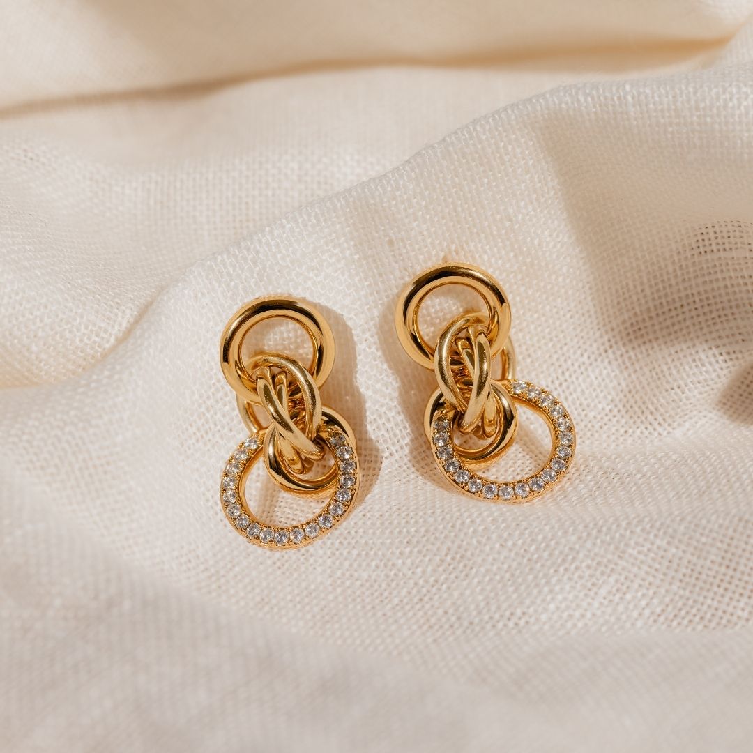 Souvenirs de Pomme EARRINGS MAEVE STRASS GOUD - 2