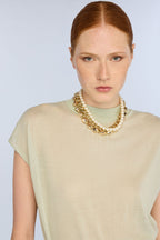 SEMICOUTURE TOP CHRISTIE GROEN - 3