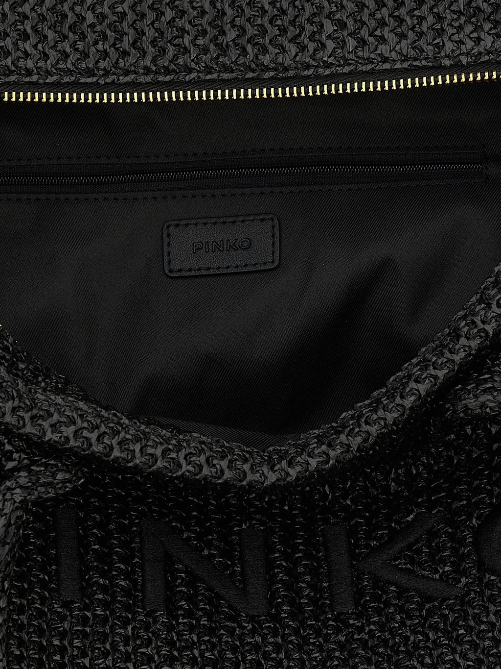 PINKO TAS BEACH SHOPPER RAFIA ZWART - 3
