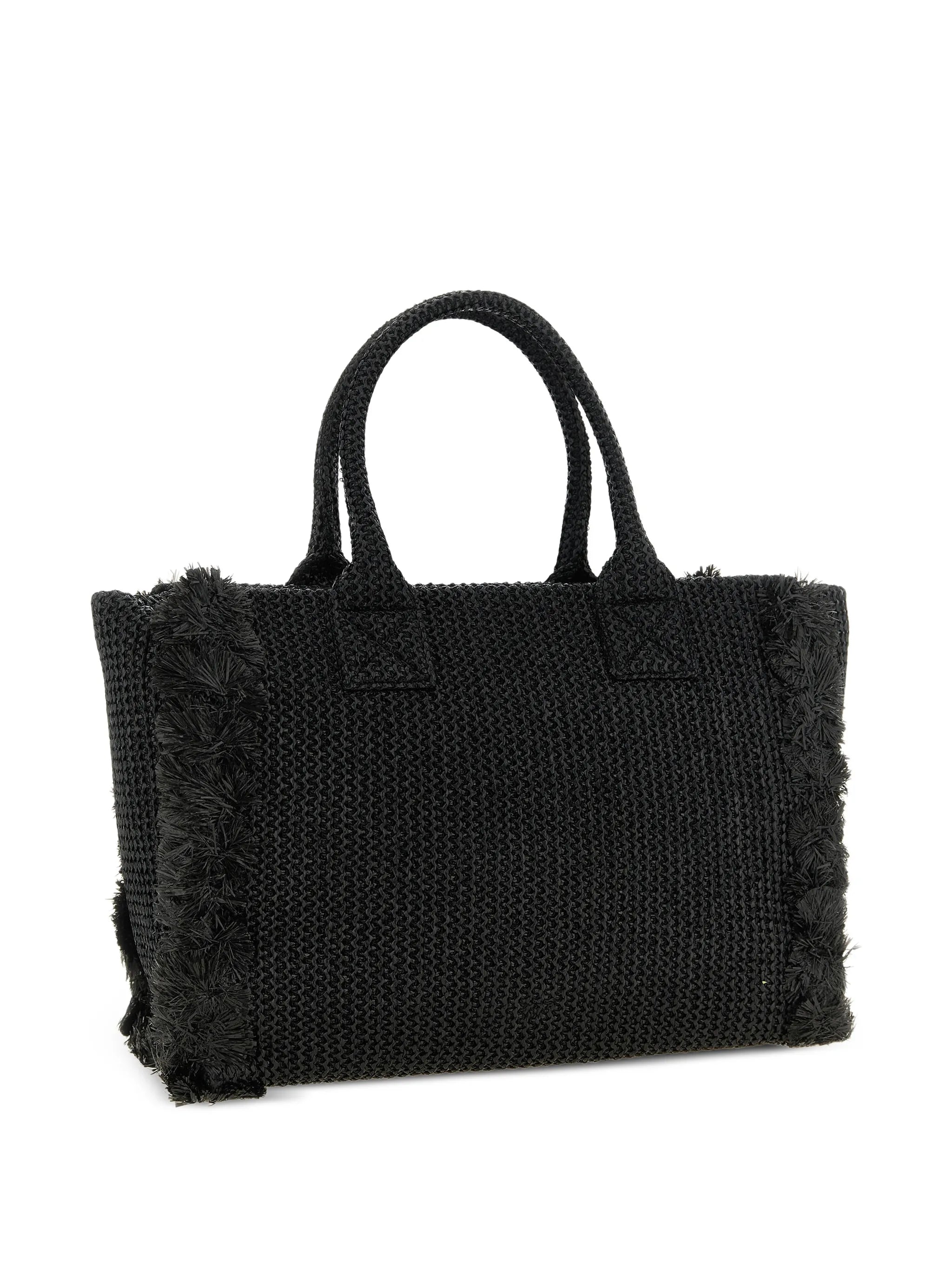 PINKO TAS BEACH SHOPPER RAFIA ZWART - 2