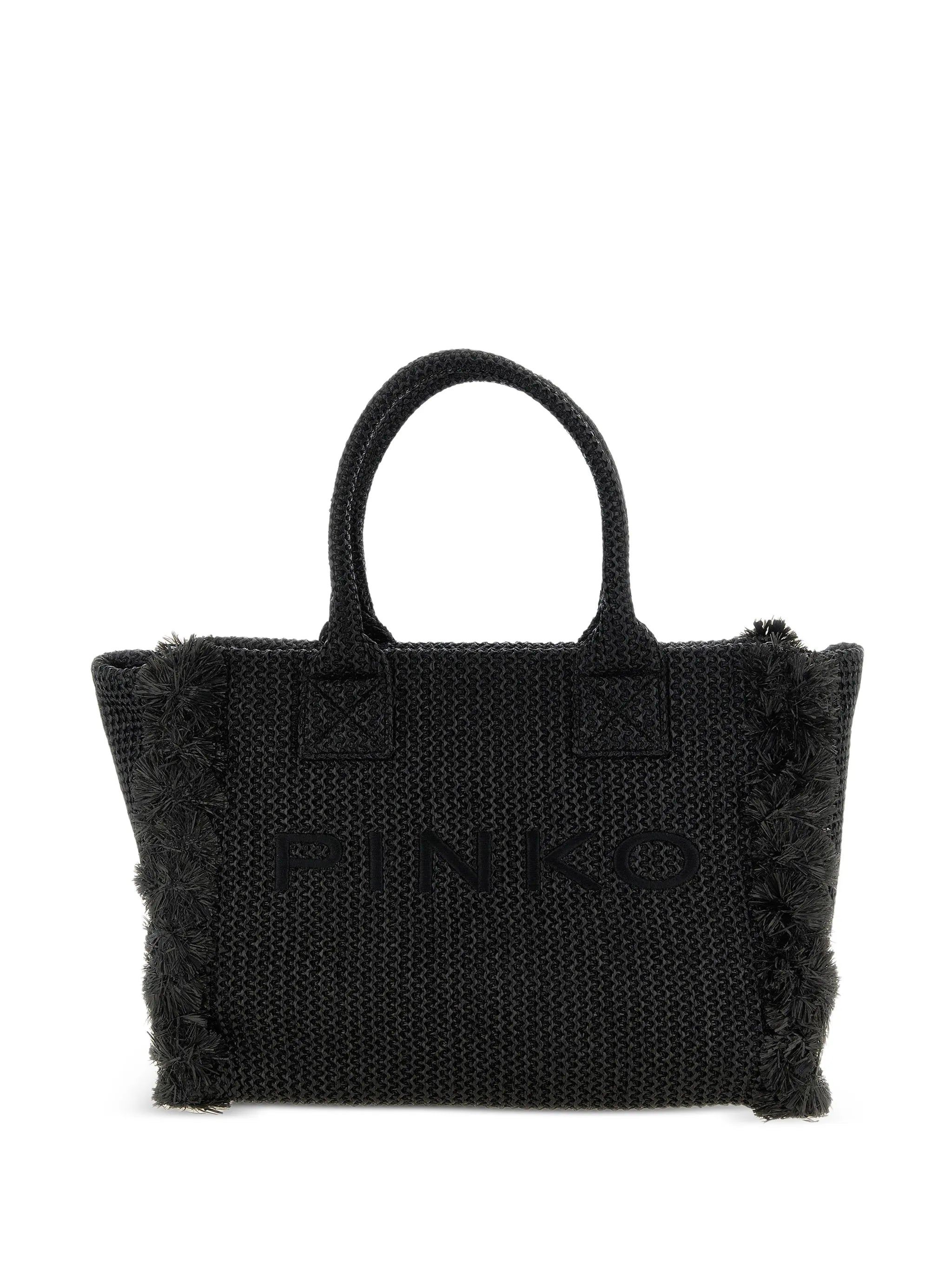 PINKO TAS BEACH SHOPPER RAFIA ZWART - 1