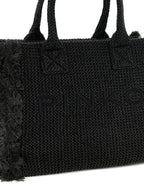 PINKO TAS BEACH SHOPPER RAFIA ZWART - 4