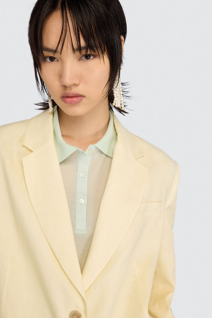 SEMICOUTURE BLAZER ZARA GEEL - 3