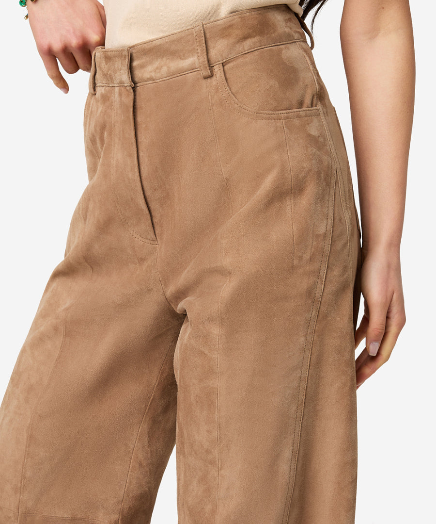 IBANA BROEK PARLA SUEDE BRUIN - 3
