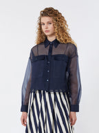 MAX MARA BLOUSE COLOMBA BLAUW - 1