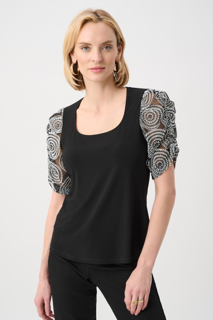JOSEPH RIBKOFF TOP 263028 ZWART - 1