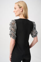 JOSEPH RIBKOFF TOP 263028 ZWART - 3