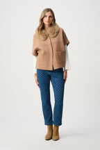 JOSEPH RIBKOFF VEST 263949 CAMEL - 4