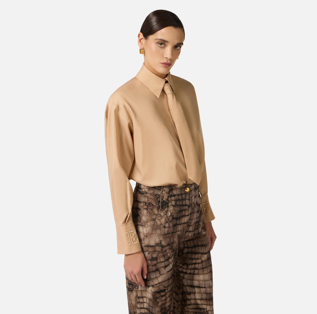 ELISABETTA FRANCHI BLOUSE CA15261E2 CAMEL - 3