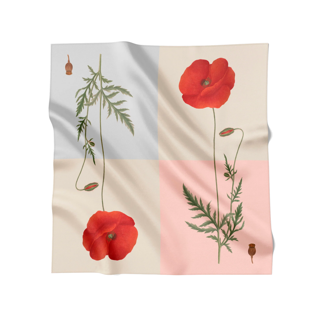 Four Square Poppy Scarf