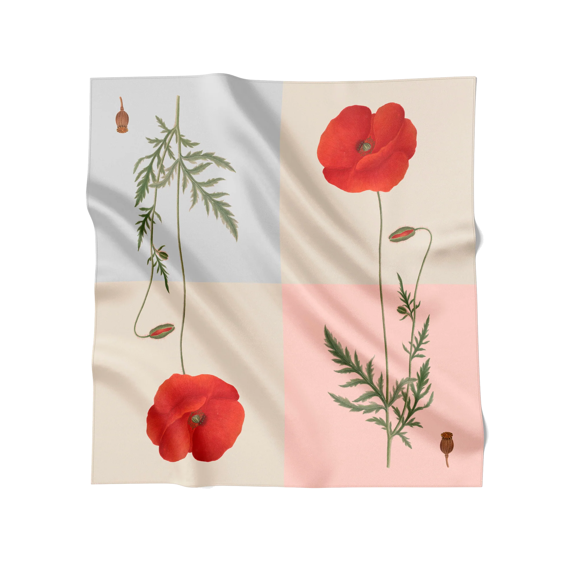Four Square Poppy Scarf