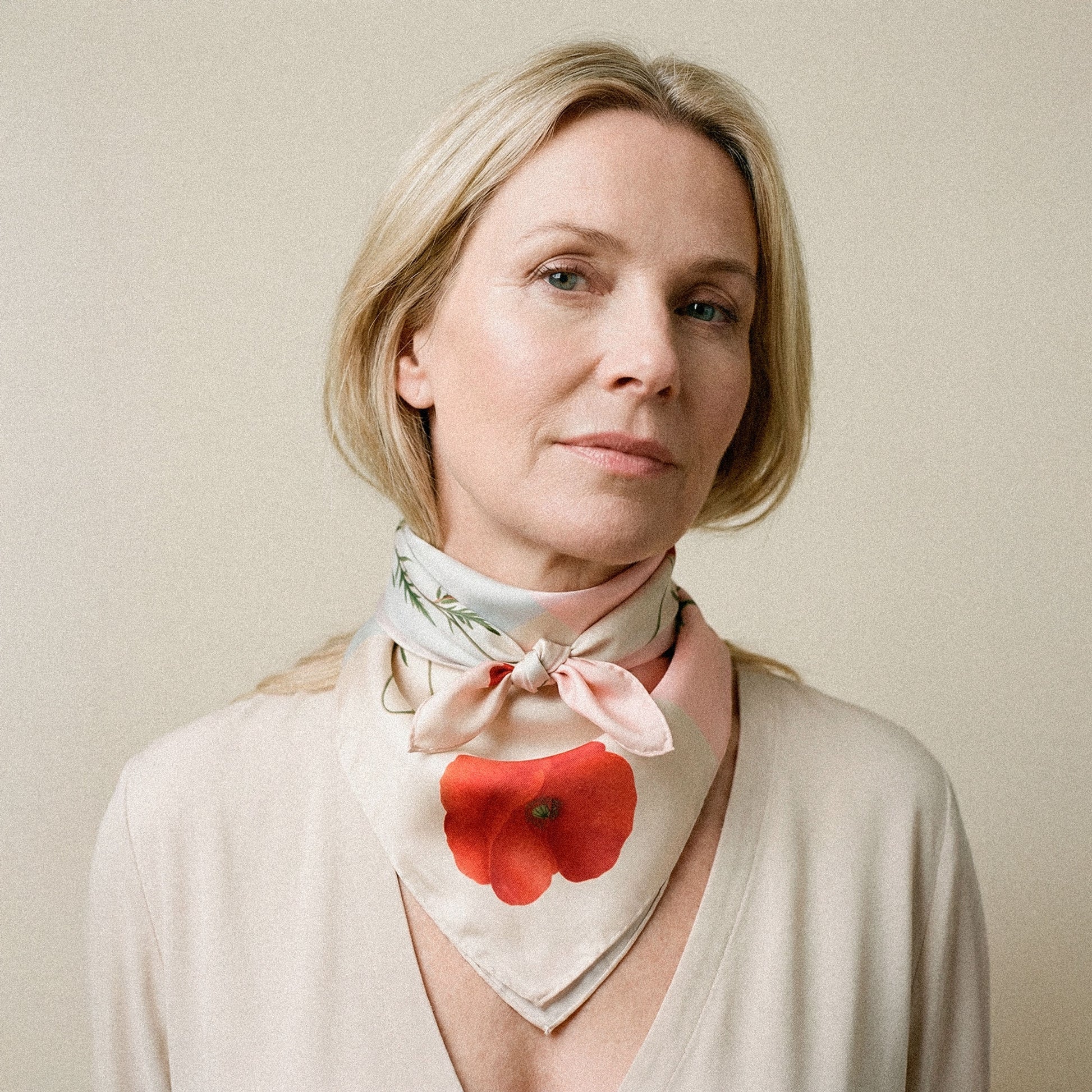 Four Square Poppy Scarf