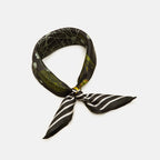 Green Striped Blossom Scarf