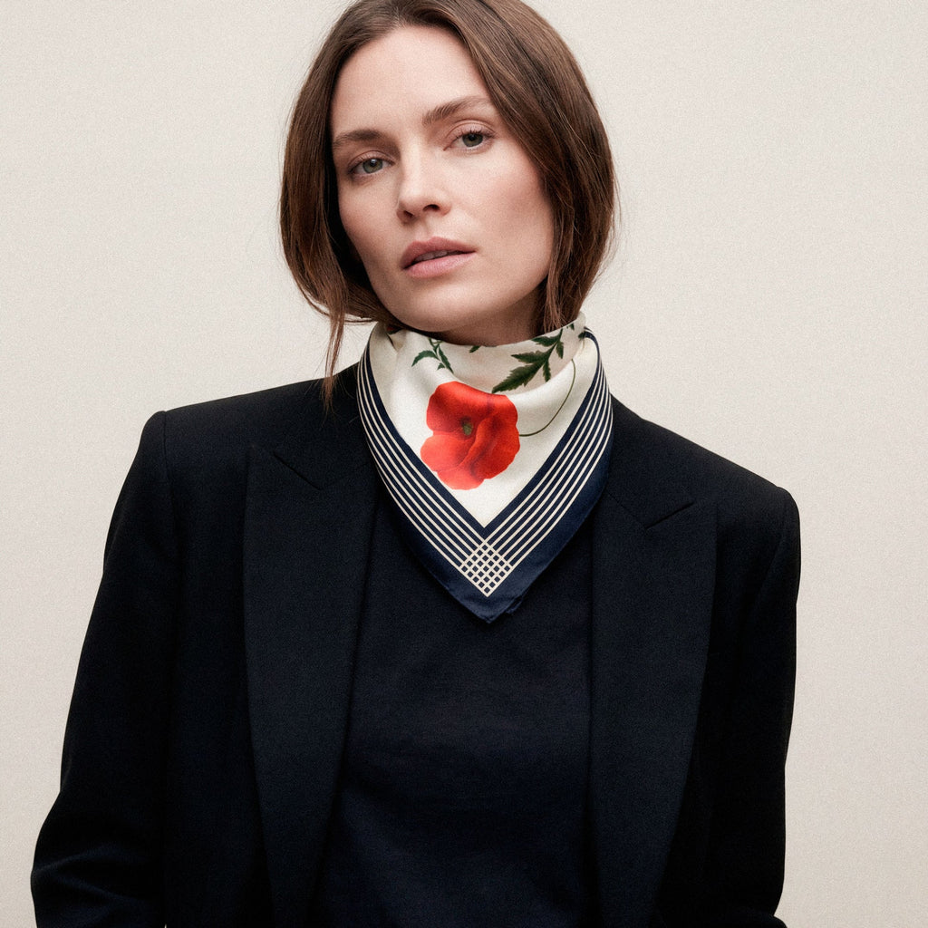 Poppy In White Scarf