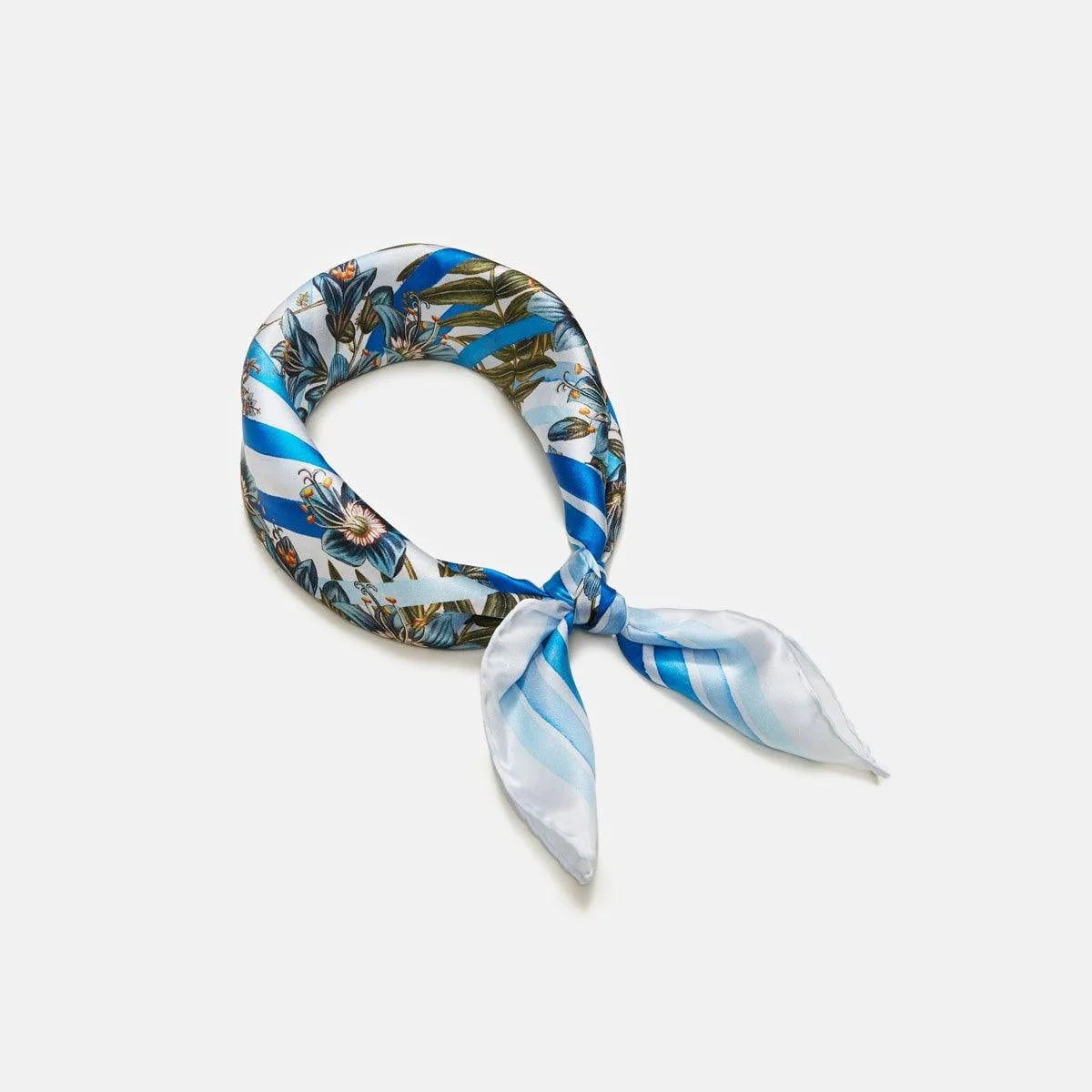 Royal Blue Striped Scarf