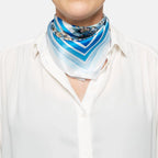 Royal Blue Striped Scarf