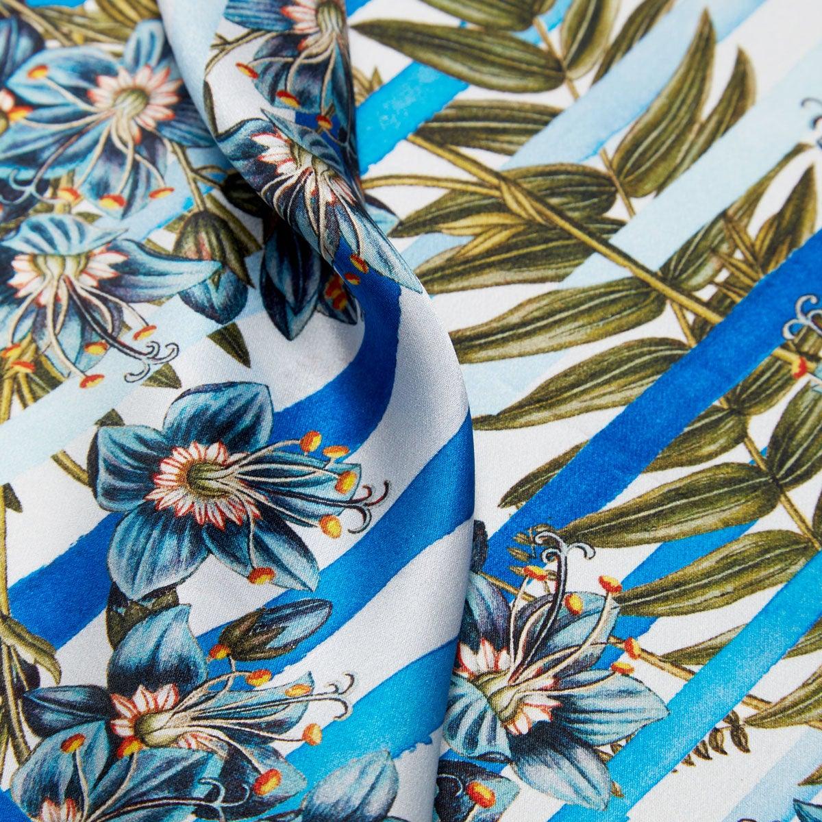 Royal Blue Striped Scarf