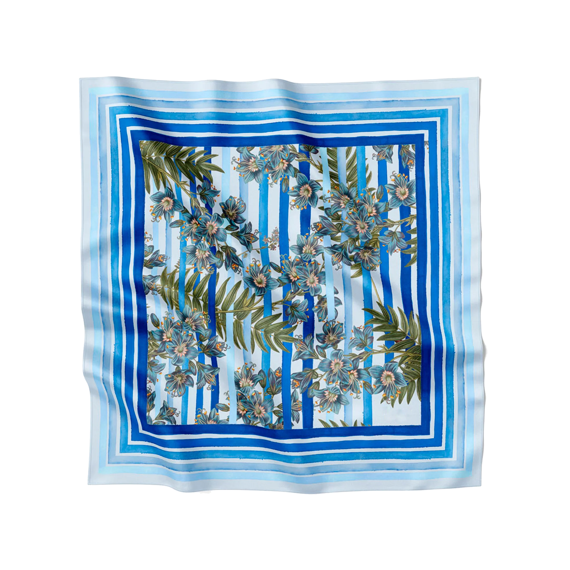 Royal Blue Striped Scarf