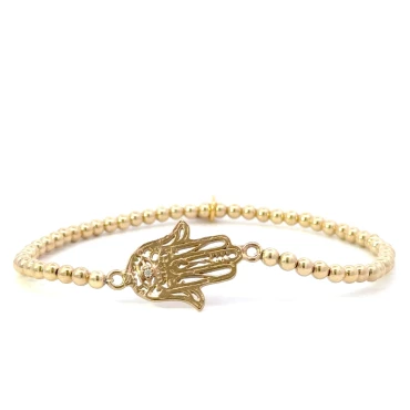 HAMSA HAND FLAT CC GOLD