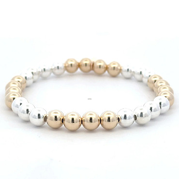 BASIC 6 MM GOLD MIX SILVER ROW