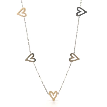 NECKLACE HEARTS 5 GOLD