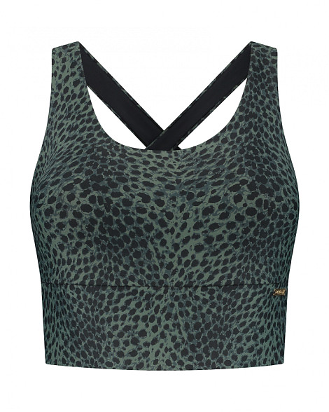 SARAH TOP CHEETAH GREEN